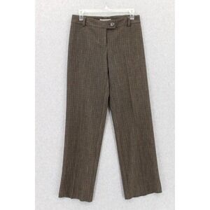 CAbi Madeline Trousers Pants womens 2 Wide‎ Leg Metallic Thread Brown Career